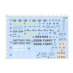 1/16 US M1A2 Abrams MBT Main Battle Tank DOUG FUNNY Markings Water Slide Decal 07FC0E-D4 - KOEEK