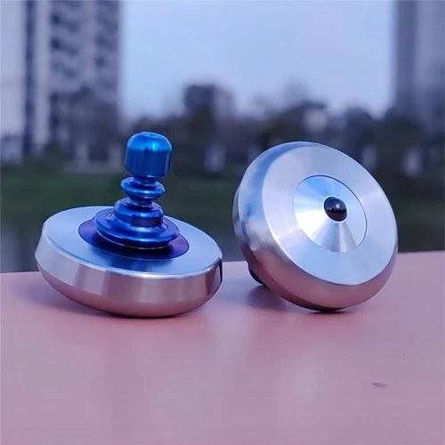 Titanium + Stainless Steel Spinning Top Desktop Fidget Toy Gyroscope Gyro EDC 07FC0E-D4 - KOEEK