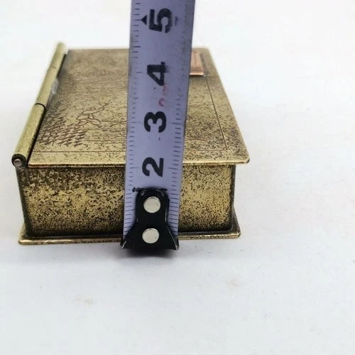 Vintage Brass Tobacco Box Landscape Relief Pure Copper Ink Cartridge Pipe Case 07FC0E-D4 - KOEEK