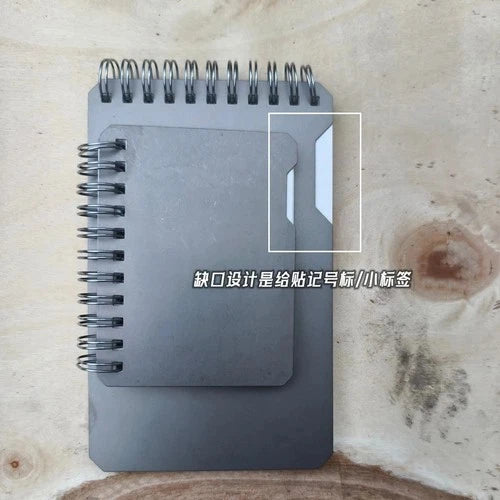 EDC Titanium Alloy Notepad Portable Recyclable Tools Outdoor Camping Gear Tools 07FC0E-D4 - KOEEK