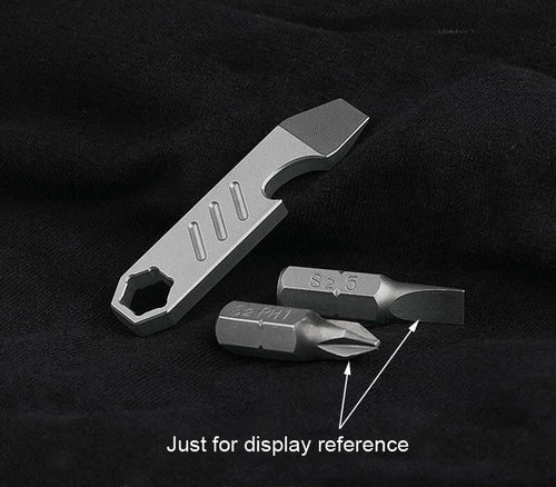 Hot Mini Titanium Alloy Keychain Multi Tools Pry Bar EDC Crowbar Bottle Opener 07FC0E-D4 - KOEEK
