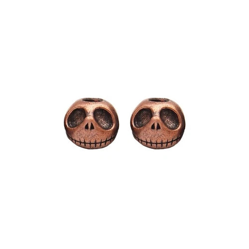 Punk Pumpkin Skull Head Brass Knife Bead Lanyard Pendant EDC Paracord DIY 07FC0E-D4 - KOEEK