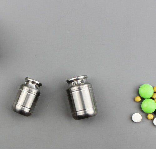 Titanium Waterproof Container Gas Tank EDC Survival Pill Box Keychain Survival 07FC0E-D4 - KOEEK