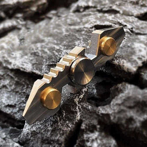 Titanium+Brass Hand Twisting Spinning Top Crowbar Bottle Opener Spinner Gyro Toy 07FC0E-D4 - KOEEK