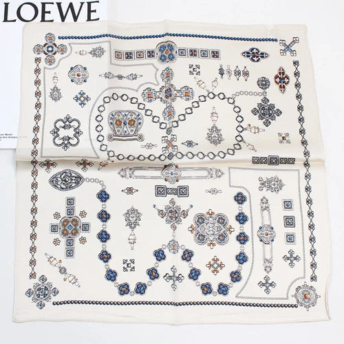 Pure Mulberry Silk Square Scarf For Hair Women Men Natural Silk Neckerchief 07FC0E-D4 - KOEEK