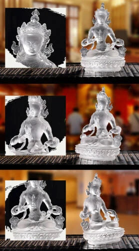 4.7" BLESSED CRYSTAL STATUE VAJRASATTVA LORD OF PURIFIED MIND COLLECT 07FC0E-D4 - KOEEK