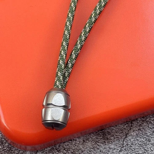Titanium Alloy Knife Lanyard Bead Paracord End Pendant EDC Charm DIY Zip Pull 07FC0E-D4 - KOEEK