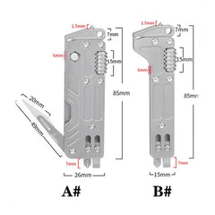 EDC Titanium Alloy Multi Tools Adjustable Wrench Pocket Outdoor Camping Keychain 07FC0E-D4 - KOEEK