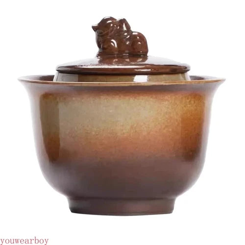 Chinese Vintage Tea Set Travel Ceramic Pottery Tea Cup Tea Ceremony 07FC0E-D4 - KOEEK