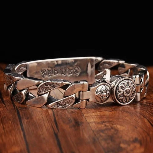 Mens Taotie Pixiu Bracelet Vintage Style Bold Chunky Mythical Beast Jewelry 07FC0E-D4 - KOEEK