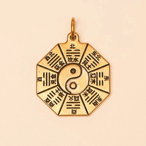 Five Elements Bagua Fu Yin Yang Talisman Pendant Mascot Keychain 07FC0E-D4 - KOEEK