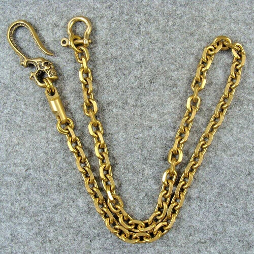 Handmade Solid Brass Bag Wallet Chain Fob Pants Chain Key Chains 50cm 07FC0E-D4 - KOEEK