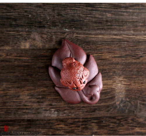 Creative Table Decoration Gift Yixing Zisha Tea Pet Purple Clay Toad Mascot 07FC0E-D4 - KOEEK