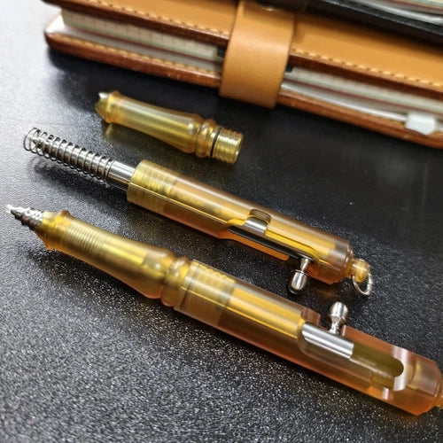 EDC Ultem PEI + Titanium Keychain Ball Pen Mechanical Pen Office Signature Pen 07FC0E-D4 - KOEEK