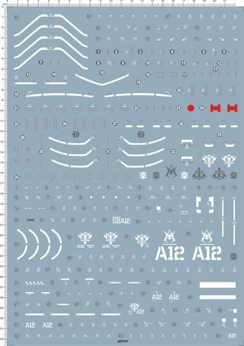 Detail Up 1/60 PG MS-06S ZAKU II GDM Markings Model Kit Water Slide Decal 07FC0E-D4 - KOEEK