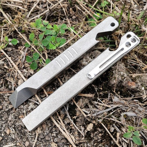 Titanium Pry Bar Crowbar Bottle Opener EDC Pocket Multi Tools Keychain Crowbar 07FC0E-D4 - KOEEK