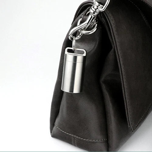 EDC Titanium Alloy Waterproof Pill Case Capsule Seal Container Storage Box 07FC0E-D4 - KOEEK