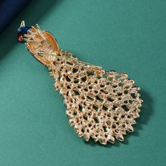 Peacock Phoenix Brooch Vintage Rhinestone Pin Coat Jacket Jewelry Accessory 07FC0E-D4 - KOEEK