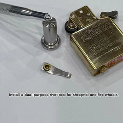 A Set of Repair Tools + Replacement Parts for Zippo Lighter Multiple Versions 07FC0E-D4 - KOEEK