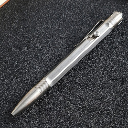 EDC Titanium Pocket Ball Pen Office Signature Writing Pen Student Stationery 07FC0E-D4 - KOEEK