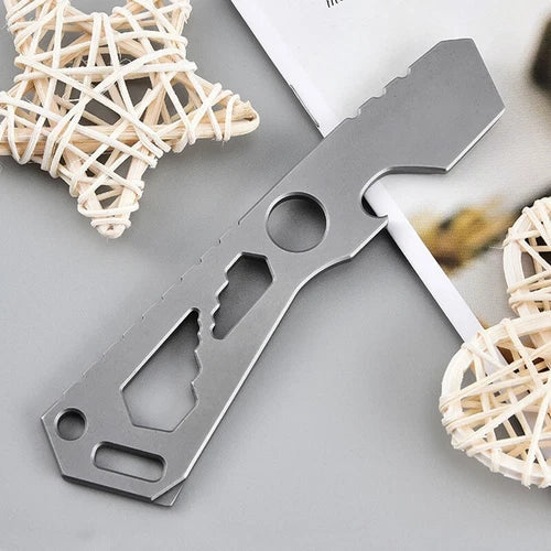 EDC Titanium Stainless Steel Multitool Card Crowbar Opener Outdoor Pry Bar Tool 07FC0E-D4 - KOEEK