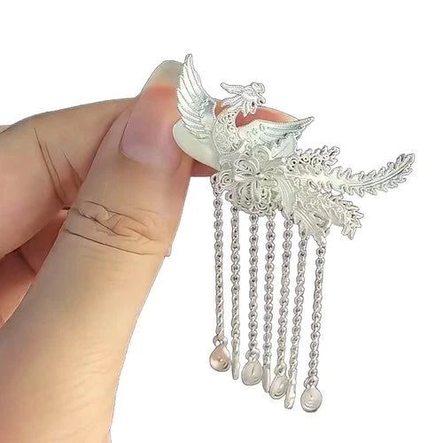 Chinese Style Phoenix Hair Clip Vintage  Oriental Hanfu Accessory 07FC0E-D4 - KOEEK