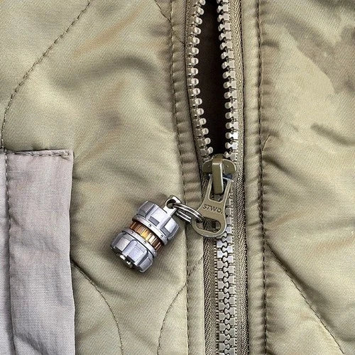 Titanium Damascus Zirconium Knife Lanyard Bead Paracord Pendant EDC Charm DIY 07FC0E-D4 - KOEEK