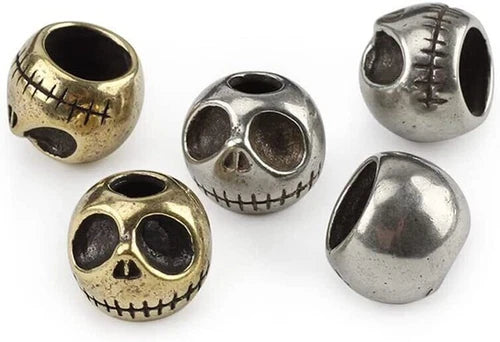 Pumpkin Lanyard Bead Skull Paracord Knife Beads Solid Brass EDC Pendant Tool 07FC0E-D4 - KOEEK