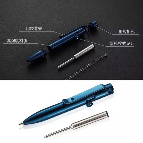 Titanium Alloy Ball Point Pen Portable Collection Writing Short Pen EDC Tools 07FC0E-D4 - KOEEK