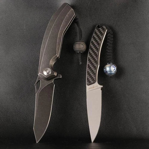 Titanium Knife Lanyard Bead Paracord Necklace Pendant Fidget Spinner EDC Charm 07FC0E-D4 - KOEEK
