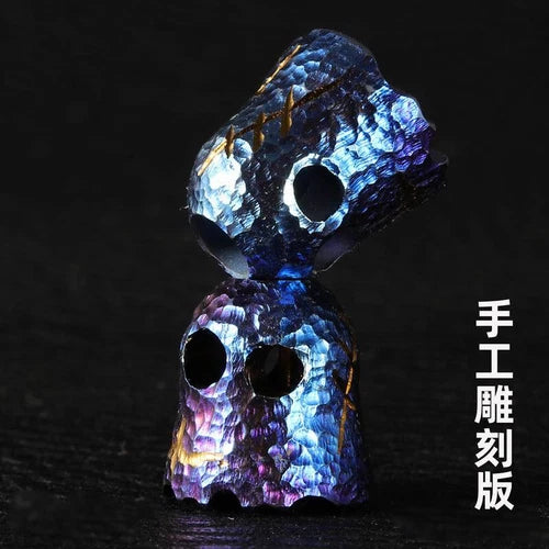 Pac-Man Monsuta Ghost Titan Alloy Bead EDC Zipper Pull knife lanyard EDC bead 07FC0E-D4 - KOEEK
