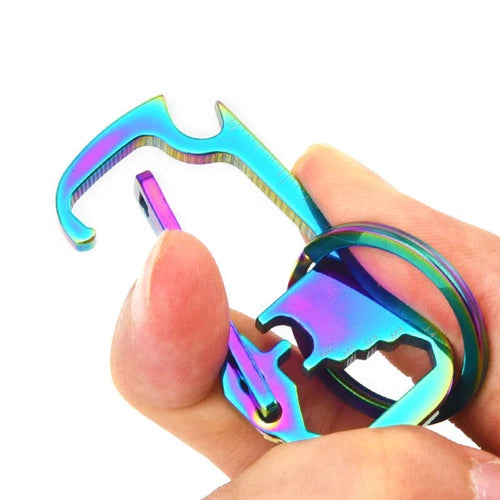 Outdoor EDC Multi Tools Waist Hanging Carabiner Creative Portable Keychain 07FC0E-D4 - KOEEK