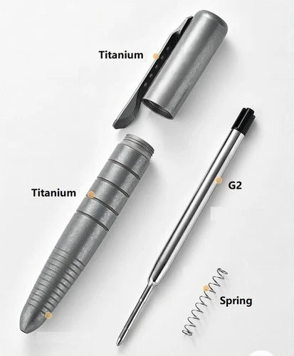 Titanium Ballpoint Pen Bolt Action Office Signature Writing Pocket EDC Gifts 07FC0E-D4 - KOEEK