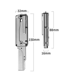 Titanium Alloy Pocket Folded Health Comb Combing Hair Outdoor EDC Multi Tools 07FC0E-D4 - KOEEK