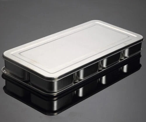 Stainless Steel Seasoning Box Set Creative Seasoning Jar 6 Grid 8 Grid 07FC0E-D4 - KOEEK