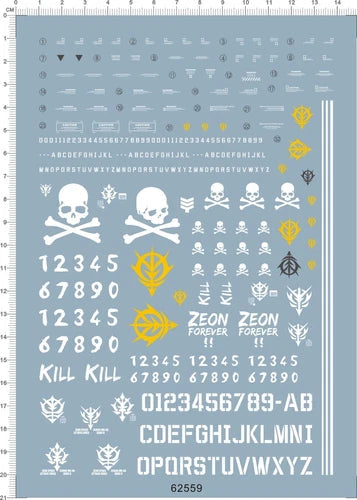 MG 1/100 MS-05 ZEON Forever Thunderbolt GDM Figure Markings Water Slide Decal 07FC0E-D4 - KOEEK