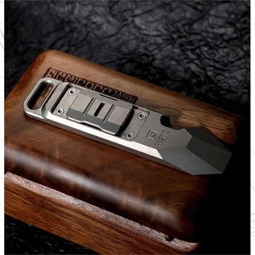 Titanium Pry Bar Crowbar Bottle Opener with Fidget Slider Toy Pocket Multi Tools 07FC0E-D4 - KOEEK