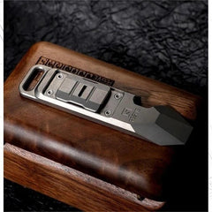 Titanium Pry Bar Crowbar Bottle Opener with Fidget Slider Toy Pocket Multi Tools 07FC0E-D4 - KOEEK