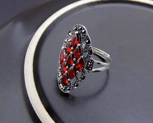 Vintage Classic Adjustable Open Ring Womens Fashion Statement Finger Ring 07FC0E-D4 - KOEEK