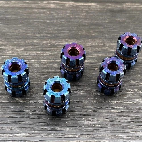 Titanium Damascus Zirconium Knife Lanyard Bead Paracord Pendant EDC Charm DIY 07FC0E-D4 - KOEEK