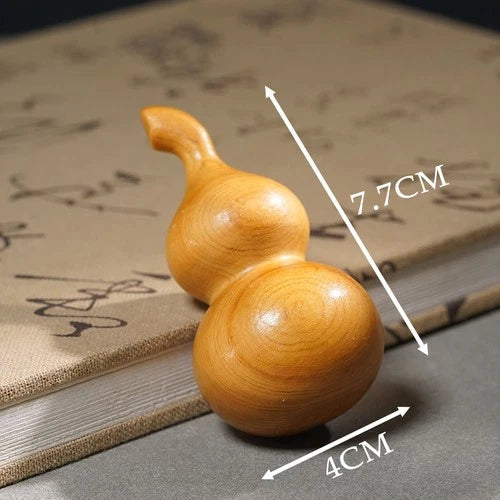 1Pc Exquisite Wooden Gourd Ornamental Pendant with Auspicious Decoration 07FC0E-D4 - KOEEK