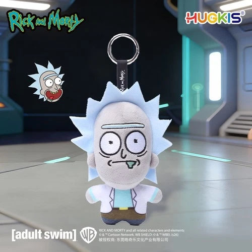 In Stock！ HUGKIS Official Rick and Morty Plush Keychain Bag Charm Doll Cute Gift 07FC0E-D4 - KOEEK