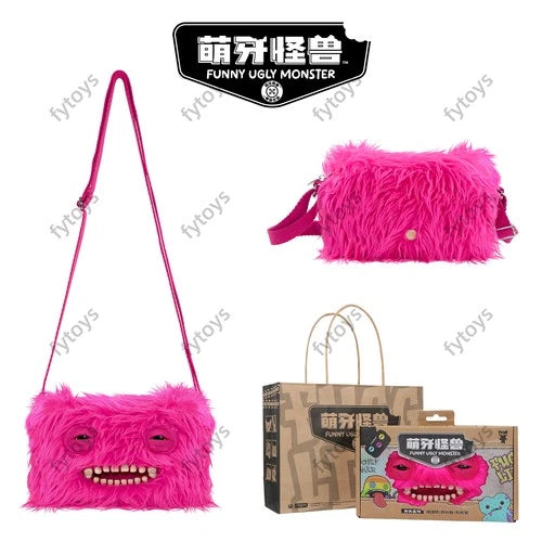 Fuggler Funny Ugly Monster Crossbody Bag Plush Toy Big Head Series (Rose Red) FUGGLER - KOEEK