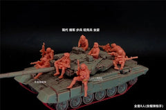 3D Printed 1/72 Modern Russian infantry tank soldier sitting 8 Person Model 07FC0E-D4 - KOEEK