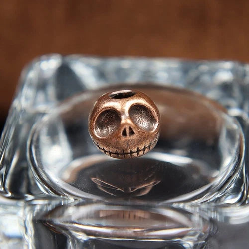 Punk Pumpkin Skull Head Brass Knife Bead Lanyard Pendant EDC Paracord DIY 07FC0E-D4 - KOEEK