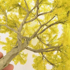 23cm Wire Artificial Ginkgo Tree Miniature Model DIY Craft Decoration 07FC0E-D4 - KOEEK