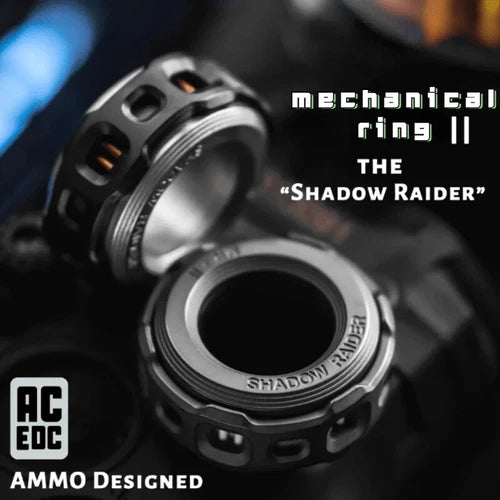 ACedc PEI Shadow Raider Mechanical Ring Ⅱ Ratchet EDC Finger Gyro Fidget Gift 07FC0E-D4 - KOEEK