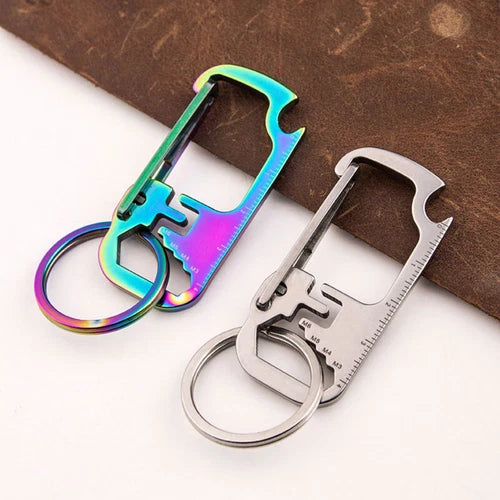 Outdoor EDC Multi Tools Waist Hanging Carabiner Creative Portable Keychain 07FC0E-D4 - KOEEK