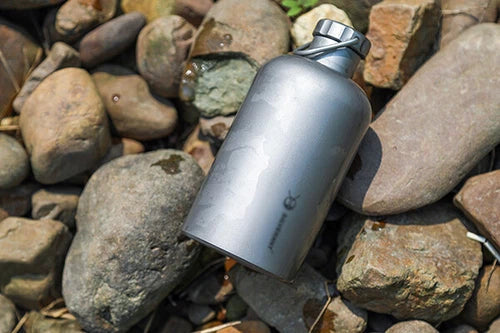 Travel Titanium kettle Water bottle Flagon Water cup Wine Cup 400ML 600ML 07FC0E-D4 - KOEEK