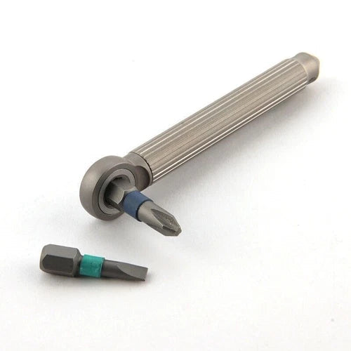Titanium Brass S2 steel Multi Tools Card Screwdriver Pocket Outdoor keychain EDC 07FC0E-D4 - KOEEK